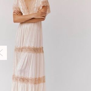Free People Ivory Ocean Spell Gown